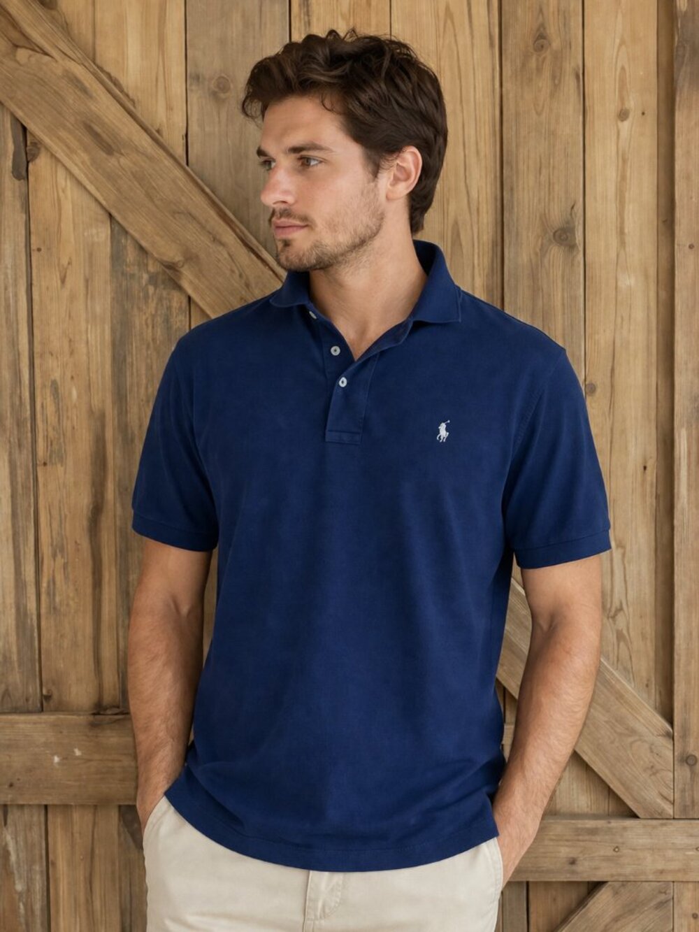 Polo By Ralph Lauren Short Sleeve Polo Shirt, Navy Blue, Size XL, Preppy Style